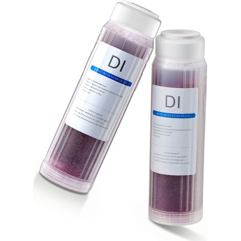 Mophorn Set di 2 filtri di ricambio per sistema di acqua deionizzata per autolavaggio, cartucce filtranti in resina DI a cambio colore da 0,5L, ideali per la pulizia di moto e barche (1/5)