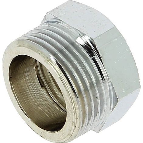 Anquier – Réduction laiton chromé mâle-femelle 20-15 – Filetage 3/4" (20x27) – Ø M 20/27 F 15/21 – Raccord sanitaire A.C.S. conforme