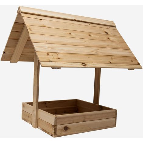 Werka Pro – Mangeoire en bois pour poules 70 x 60 x h 70cm – Conçue pour plusieurs poules – Résistante aux intempéries – Poids 5 kg