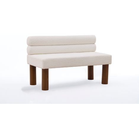 Banquette moderne minimaliste sans accoudoirs avec cadre en bois pour salle à manger, chambre ou entrée (1/5)