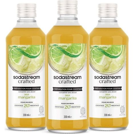 SodaStream Concentrado Margarita sin alcohol 330 ml en botella de vidrio