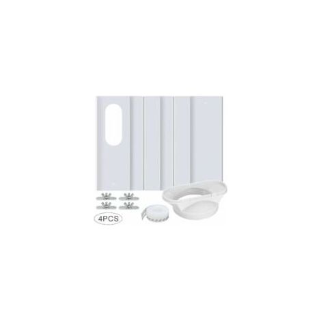 Kit de fenêtre pour climatiseur portable, PVC durable, longueur réglable 43 à 140 cm, joint détanchéité pour fenêtres coulissantes Crezuo (1/4)