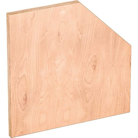 VIGOR Holz-Arbeitsplatte, Fünfeck, (LxBxH) 883 x 500 x 40 mm