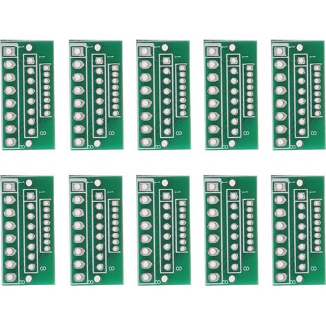 10-teilige Adapterplatine 1,27 mm 2,0 mm 2,54 mm 8 Pins 3 Reihen 24 Löcher für drahtlose Module (1/5)