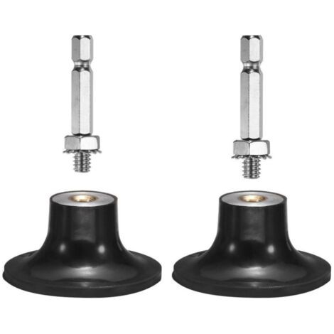 BUNTHAUS 2Pcs 2\" Porte Disque de Ponçage Rapide 6.35mm Porte Outil de Tige pour Meuleuse à Matrices Ponçage et Disques de Conditionnement, Noir (1/5)