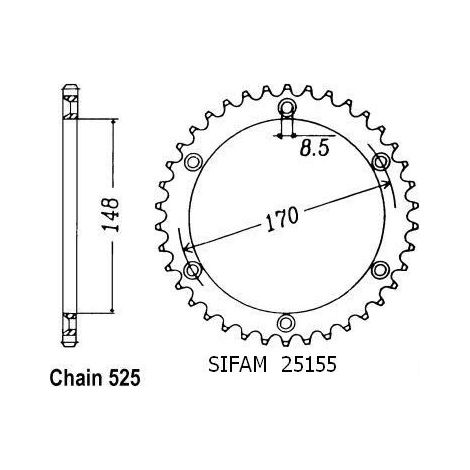Couronne de transmission Esjot pour Moto Suzuki 800 DR S 1994 à