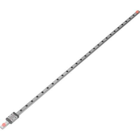 Rail de guidage linéaire miniature en acier avec palier et bloc chariot pour équipements miniaturisés, 600 mm (1/5)