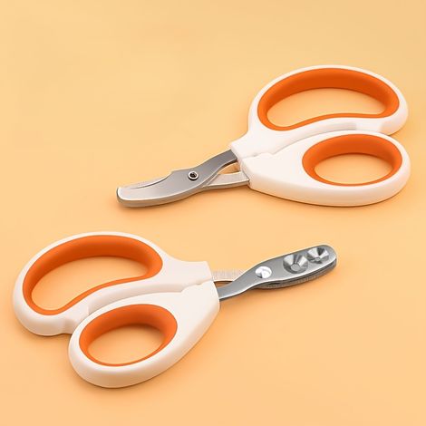 Coupe-ongles professionnel à double trou et tête ronde pour chats et chiens (acier inoxydable) (1/3)