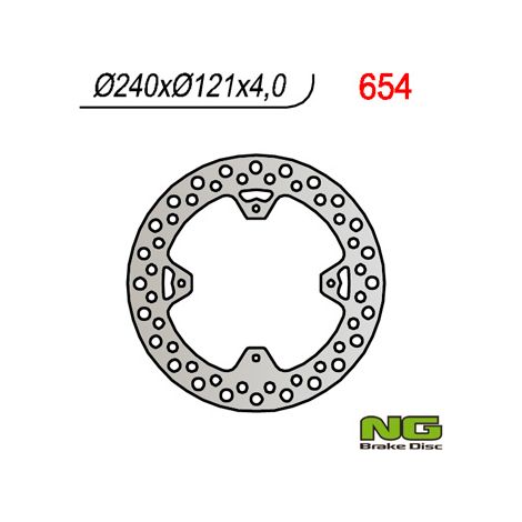 Disco de freno trasero NG Honda CR/CRF 125-450R 2002-2021 240x121,5x4 mm