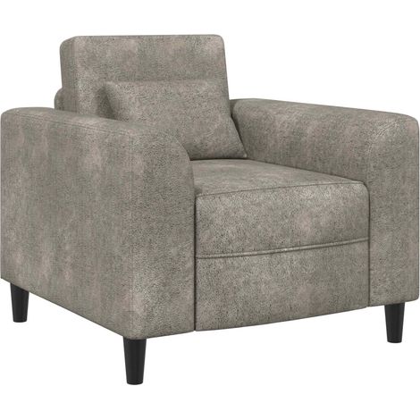 Sessel Hellgrau Kunstwildleder vidaXL (1/5)