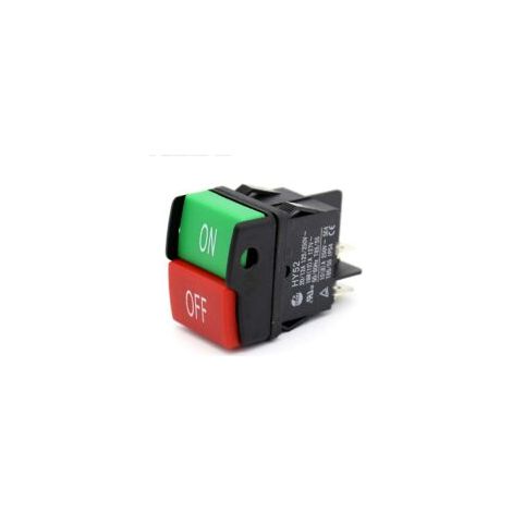 HY52 Lot de 1 interrupteurs à Bouton Poussoir pour appareils électroménagers, équipement électrique, Outils électriques 125/250 V 20/12/10 (8) A, HY52, 250.00V
