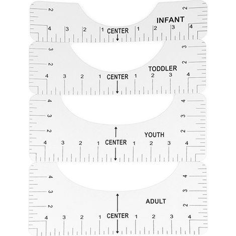 Guida di Centraggio per Magliette – Set da 4 in PVC Flessibile, Design Pratico e Riutilizzabile – Ideale per Stampa Tessile DIY e Serigrafia Professionale (1/5)