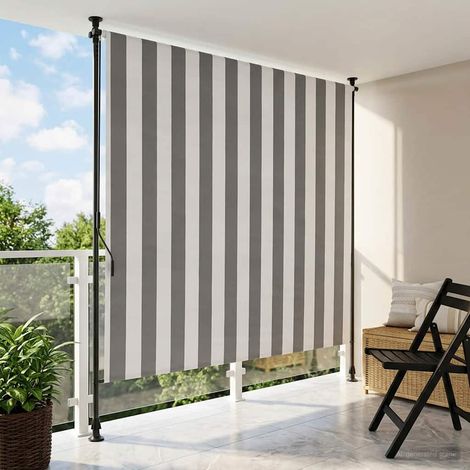 Store Roulant Extérieur Anthracite et blanc 120 x 270 cm (1/5)