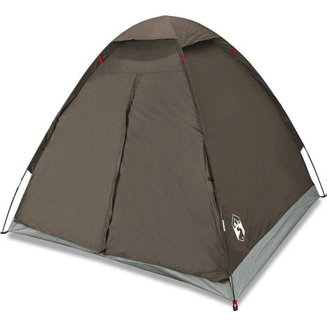 vidaXL Tienda de campaña iglú para 4 personas impermeable marrón (1/2)