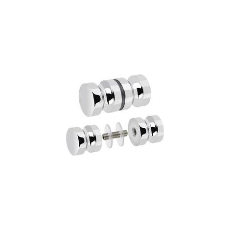 2 PCS Poignée Porte Douche en Acier Inoxydable Bouton Porte de Douche Rond Poignée de Porte Douche en Verre Bouton de Porte Coulissante Inox pour Salle de Bain Cuisine Maison Bureau H (1/4)