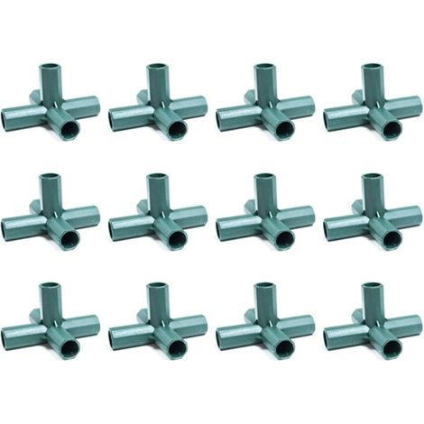 Packung mit 12 5-Wege-PVC-Verbindern (16 mm) für hochbelastbare Gewächshauskonstruktionen
