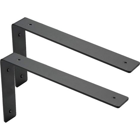 Nannigr Lot de 2 Equerre Etagere Murale, Supports Pour étagères Lourdes Industrielles, Equerre Charge Lourde, Supports en L, 3 mm d'épaisseur avec Vis (30 cm) (1/5)