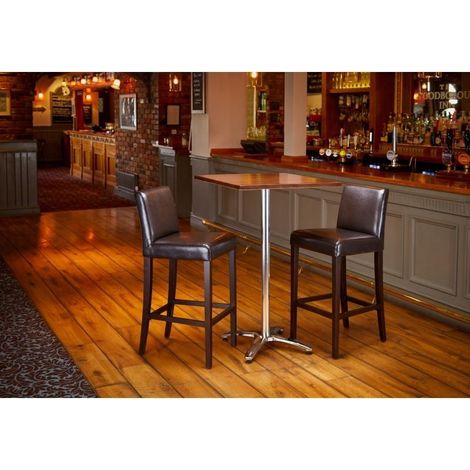 Plateau de table carré marron foncé 60 cm - Bolero (1/2)