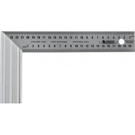 SOFOP TALIAPLAST - Équerre droite et d'onglet lame inox talon aluminium 250mm