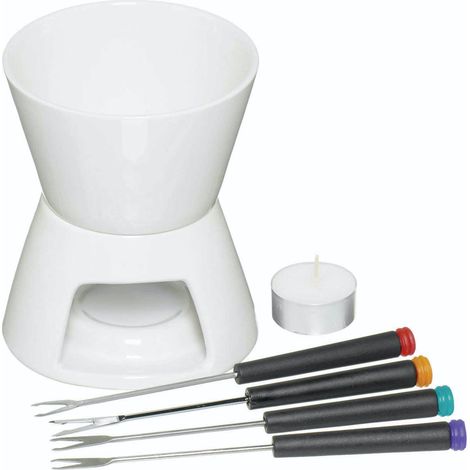 KitchenCraft KitchenCraft Fondue de Chocolate de Keramik &amp Edelstahl 4 Gabeln 12 x 14 cm