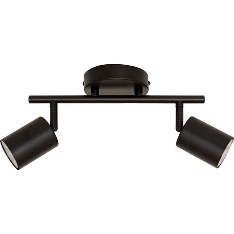 Applique Murale 2 Spots Orientables "Vico" 16cm Noir