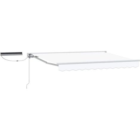 Store banne électrique rétractable, blanc, 3 x 2,5 mètres (1/5)