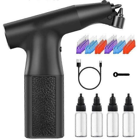 Kit aérographe sans nettoyage. aérographe portable rechargeable à 3 vitesses. compatible avec la peinture de maquettes. le tatouage et les projets de bricolage.