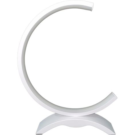 Lampada da tavolo moderna a led abat jour da comodino a forma di mezzaluna 9 watt Luce calda o naturale - Colore della luce: Luce Naturale
