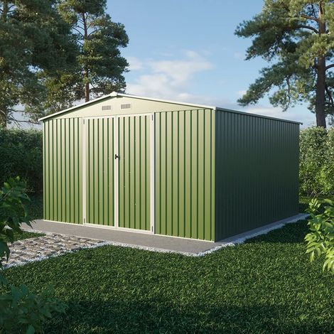 Casetta da giardino in acciaio zincato verde 3 62x3 62xh2 17m 157kg 13 1 metri quadri (1/4)