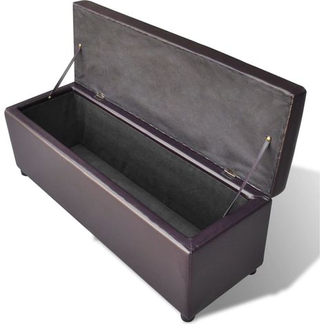 vidaXL Holz Aufbewahrungsbank Braun 116x39x44 cm