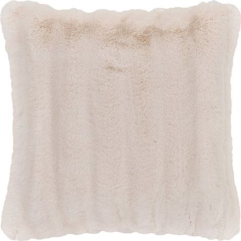Galena coussin fausse fourrure, 45x45cm blanc.