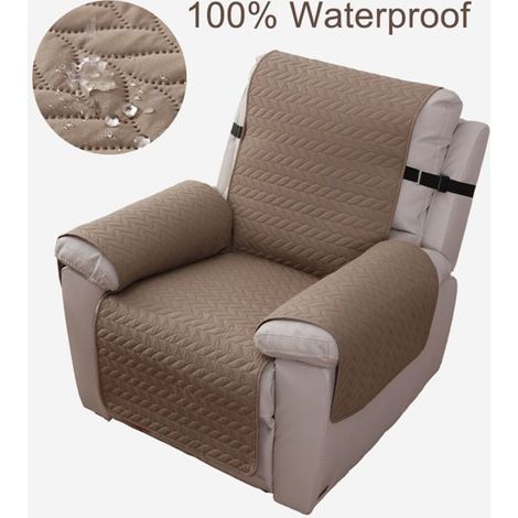 Housse de Fauteuil imperméable à l'eau, Housse de canapé de Chaise Double Face, Protecteur de Meubles de Chien, Motif de blé,marron (1/5)