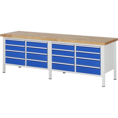 Établi Rau modèle 8477, L 2500 x P 700 x H 840mm