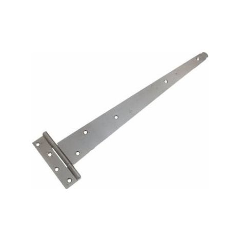 Lot de 3 charnières en T en acier BZP 38,1 cm : support robuste pour porte/portail/abri de jardin (1/2)