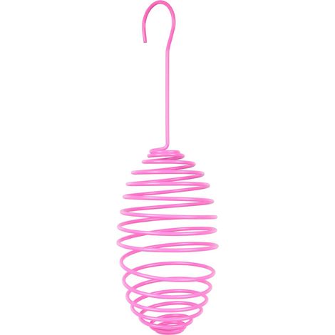 BURI Vogelfutter-Spirale für Meisenknödel Futterspender Vogelfutterspender Gartendeko - rosa