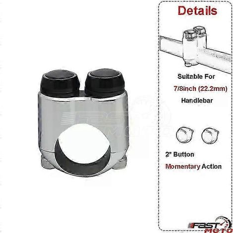 234 Buttons Motorcycle Switch 25mm 22mm Handle Bar Controller Switches Starter Horn Universal 1" Handlebar Switch Cafe Racer( 22mm chrome black) (1/5)