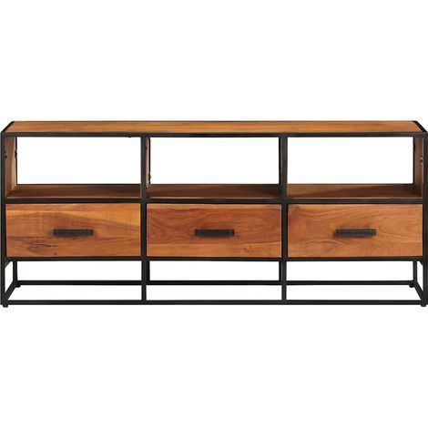 Maison Exclusive - TV-Schrank 110x30x45 cm Massivholz Akazie