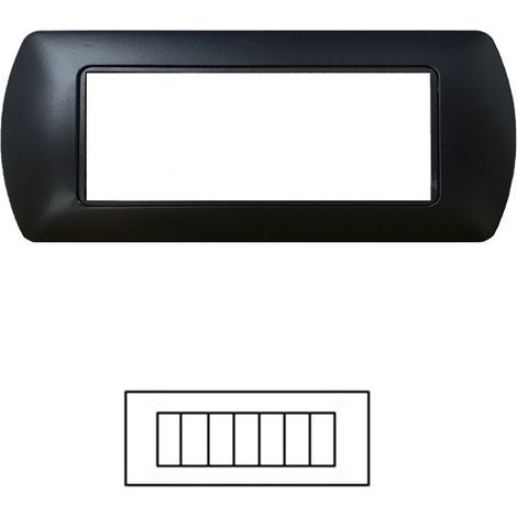 PLACCA 8807-02 7P NERA/INT METALLO