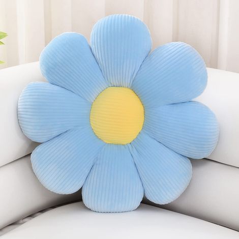 Filiyano-Coussin décoratif à motif floral, coussin moelleux et décoratif pour canapé ou fauteuil de chambre (bleu, 60 cm) bleu (1/4)