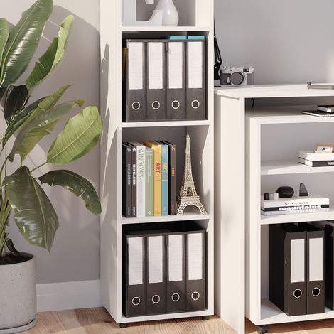 Meuble de rangement cube Ludus, Blanc, 142.5 x 36.2 cm avec 2 boxes pliants opt.3, Vicco