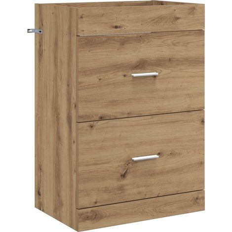 vidaXL Mobiletto da Bagno Sotto Lavabo Rovere Artigianale