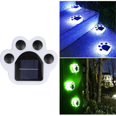 Lampe solaire LED (1 pièce, éclairage RGB), lampe décorative d'extérieur en forme de patte d'animal, compatible avec jardin, allée, terrasse, camping et décoration estivale. (1/5)