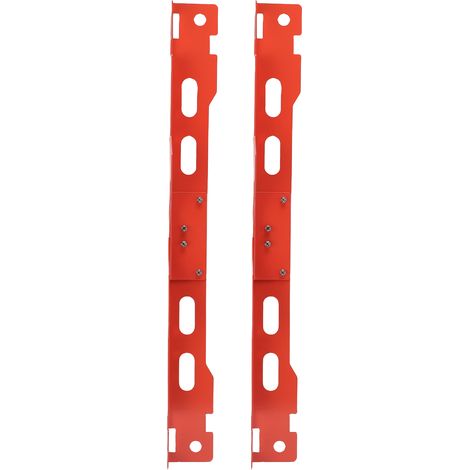 2 pièces plaques réglage parallèle roues acier alliage outil alignement jantes avec 2 mètres ruban trous suspension murale rangement facile orange (1/5)