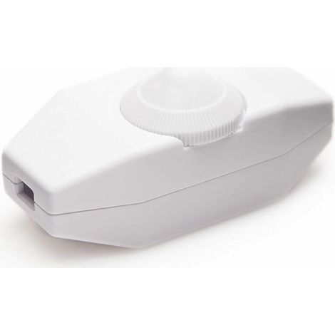 Light Dimmer with Rotary Switch, 220-230V, White, for Dimmable LED Bulbs (1/4)