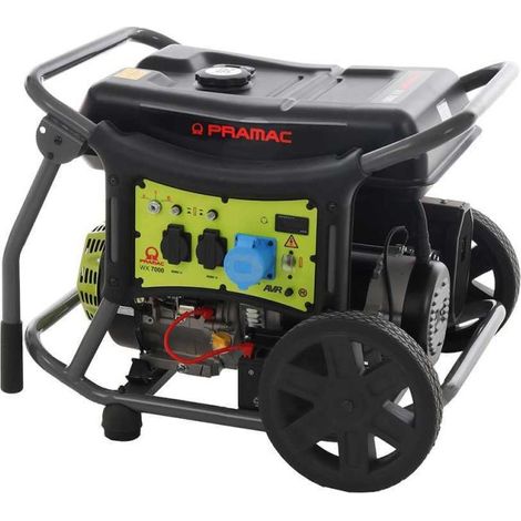 Pramac – Générateur WX7000 OHV 5800W – Puissance 5800W – Moteur 4 temps – Démarrage électrique – Kit roues pour mobilité – Idéal pour chantiers exigeants (1/4)