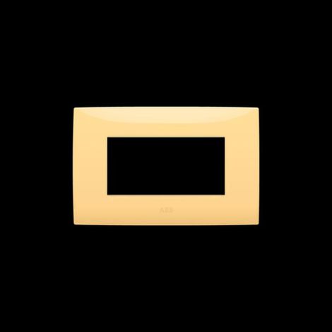 Placca 4 moduli giallo pastello abb chiara 2csk0411ch