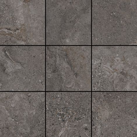 Grès émaillé - STONE AGE - Anthracite - 10x10x0,6cm