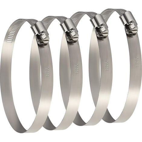 4 Pcs Collier de Serrage Tuyau Ajustable en Acier Inoxydable Pour Fixer Souples Durites (91-114 mm) (1/5)