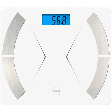Báscula de baño inteligente bluetooth Eldom TWO500 blanco