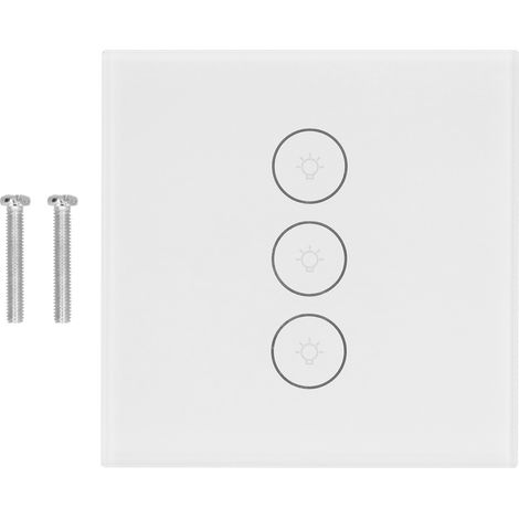 Intelligenter WLAN-Wandlichtschalter mit Glaspanel, Touch-Fernbedienung und Sprachsteuerung (1/5)